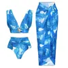 Traje de baño de dos piezas de estilo falda para mujer, nuevo, de comercio exterior europeo y americano, sexy, para chica caliente, ajustado, sin espalda, Amazon, transfronterizo, casual