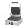 Máquina para paninis antiadherente con placa de presión calefactora eléctrica, máquina de barbacoa, máquina para sándwiches, parrilla de doble cara de una sola cabeza 811