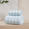Toalla de Felpa Coral a Rayas Transfronteriza Toalla de Baño Toalla de Baño Gruesa Estilo Piña Clase A Toalla de Baño Grande Absorbente Toalla para Lavar la Cara