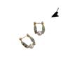 Pendientes de Piedra Shoushan y Perla de Agua Dulce para Mujer Estilo Coreano Nuevo Pendiente Pendientes Diseño Nicho Pendientes de Moda Simple