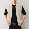 Cardigan com Zíper Momeike Masculino de Alta Inteligência para o Trabalho Outono 2026 Novo Colete de Mistura de Linho 22316