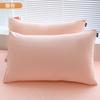 Fundas de Almohada de Algodón de Color Sólido, un Par de Fundas de Almohada de Algodón Puro para Dormitorio, Funda Individual 48Cmx74Cm para Relleno de Almohada 1