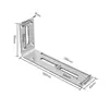Soporte triangular de acero inoxidable sin perforaciones, soporte de estante de pared, soporte de soporte en forma de L, escuadra de esquina, ángulo recto de 90 grados, estante de almacenamiento