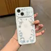 Capa de Celular com Design de Gato e Flor de Laço para Apple 17 Pro Max, Alto Valor Estético, Transparente, Adequada para Meninas, Compatível com 16/15, Presente para Melhor Amiga