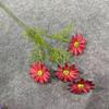 Simulación Monet Crisantemo de verano sin flocado Cosmos Flor de seda artificial Adornos florales de boda Decoración Flor falsa Impresión 3D