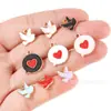 Amor Círculo Paloma de la Paz Joyería con Goteo de Aceite Accesorios Colgante de Aleación DIY Cadena para Teléfono Móvil Llavero Colgante Hecho a Mano