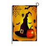 Bandera de Jardín Nueva de Halloween Transfronteriza Amazon Bandera de Lino Estampada de Calabaza Decoración de Patio Hecha a Mano