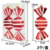 Venta al por mayor transfronteriza Colgante de Árbol de Navidad de Caramelo Grande de 18 cm Adorno de Plástico con Galvanoplastia Decoración de Navidad