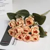 Nuevas flores artificiales de gypsophila y rosas pequeñas de colores otoñales, arreglos florales estilo coreano, flores artificiales, flores de seda, venta al por mayor de comercio exterior, comercio exterior transfronterizo