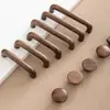 Puxadores de Porta de Armário Minimalistas na Cor de Madeira Natural, Puxadores de Madeira Maciça, Madeira de Faia, Puxadores de Porta de Madeira para Armário de Gavetas Nogueira Preta