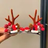Accesorios para el Cabello de Navidad Pinzas para el Cabello de Reno Lindos para Niños y Adultos Pasadores de Papá Noel Diademas Adornos Pinzas Pequeñas Tocados