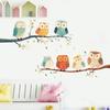 Coruja Ramo Auto-adesivo Adesivo de Parede Dos Desenhos Animados Bonito Quarto Das Crianças Jardim De Infância Sala De Aula Adesivo Decorativo BR0376E