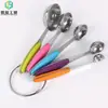 Venta Directa de Fábrica Juego de 10 Piezas de Tazas Medidoras de Silicona de Colores Juego de Cucharas Medidoras con Mango de Silicona con Escala Taza Medidora En Stock