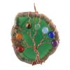 Cuentas redondas de cristal de colores pieza de ágata colgante de árbol de la vida en espiral de oro rosa joyería transfronteriza Amazon ebay al por mayor
