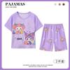Pijamas2024 verano pijamas coreanos para niños conjunto de manga corta dibujos animados niños y niñas ropa para el hogar ropa infantil al por mayor