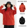 Chaqueta tres en uno estilo Pelliot para hombres y mujeres, chaqueta cortavientos e impermeable para exteriores para senderismo, ciclismo y ropa de trabajo con estampado