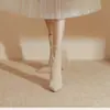 Botines de tacón alto grueso negros para mujer, botines sencillos de primavera y otoño, punta fina, botas calcetín de gamuza adelgazantes a media pantorrilla, botas para llevar sin medias, botas estilo Martin
