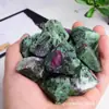 Cristal Pedra Gema Vermelha e Verde Natural Esculpido à Mão Pedra Bruta Sem Marcas de Corte, Pedra Difusora de Aromaterapia, Pedra para Paisagismo de Aquário, Fonte Transfronteiriça Atacado