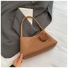 Bolso de Mano de Lujo de Nicho Francés Nuevo Verano 2025 Moda Tejido de Hombro Único Bolso Baguette para el Brazo Bolso Madre para Mujeres
