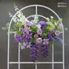 Arranjos Florais de Casamento Estilo Floresta, Vasos de Flores Pendurados, Flores de Seda, Decorações de Corredor, Decorações para Cerimônia de Entrega do Carro de Casamento, Vitrines, Plantas Verdes