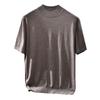 Suéter Informal de Cachemir para Hombre de Manga Corta y Cuello Alto, Calidad Premium, para Uso Diario Urbano, Simple, Nueva Camisa Base