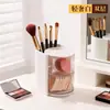 Tubo de Armazenamento de Maquiagem à Prova de Poeira Caixa de Armazenamento para Pincéis de Maquiagem e Beauty Blender Caixote de Armazenamento Compartimentado para Batom, Algodão e Desktop