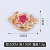 Pulsera Decorativa DIY Estrella de Cinco Puntas Doble Colgante Colorida Esmalte Accesorios Venta Directa de Fábrica Transfronteriza Se Puede Mezclar y Venta al por Mayor