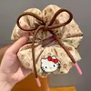 Diadema de Gato Kt para Niñas Scrunchie Cuadros Retro para Moño de Niña Cuerda para el Cabello Bebé Banda de Goma de Alta Elasticidad Hecho a Medida