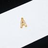 Cobre Chapado en Oro Micro-Engaste Accesorios de Letras de Diamante Colgante de Letra Inglesa Colgante de 26 Letras Colgante Pequeño Aretes Collar Material