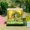 Casa del Árbol Compañero Escultura de Papel Calendario Altavoz Bluetooth Decoración de Escritorio Bloc de Notas 3D Regalo Cultural Creativo