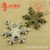 Fábrica de Joyería Yiwu Suministro en Stock Accesorios de Joyería de Aleación Colgante de Árbol de Navidad Copo de Nieve 100 Piezas/Paquete