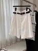 Shorts Blancos de Seda de Hielo de Pierna Ancha para Mujer, Tallas Grandes de Verano, Petite, Pantalones Casuales Sueltos de Cinco Puntos, Muy Elegantes y Versátiles