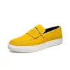 Nuevos zapatos de plataforma con flecos talla grande transfronterizos para hombre Moda europea y americana de pasarela Zapatos de cuero slip-on Personalidad del hombre Casual de negocios Zapatos de plataforma