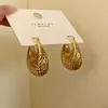 Pendientes Exagerados de Personalidad Europea y Americana con Diseño Hueco de Gota de Agua para Mujer, Modernos, Sencillos, para el Día a Día, Diseño Versátil, Joyería para Orejas de Gama Alta