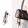 Colgante de Llave con Forma de Corazón y Cadena Borgoña, Souvenir de Viaje Vintage, Llavero de Coche, Accesorio para Bolso de Teléfono