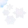 Bolo de Aniversário Floco de Neve Plug-in Natal Princesa Elsa Branco Prata Acrílico Floco de Neve Transparente Cartão Gelo e Neve