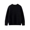 Novo Suéter de Cashmere Infantil 2025 com Gola Alta Meia, Camada Base de Cashmere Espessa, Suéter Infantil com Barra Enrolada, Suéter Infantil Médio e Grande