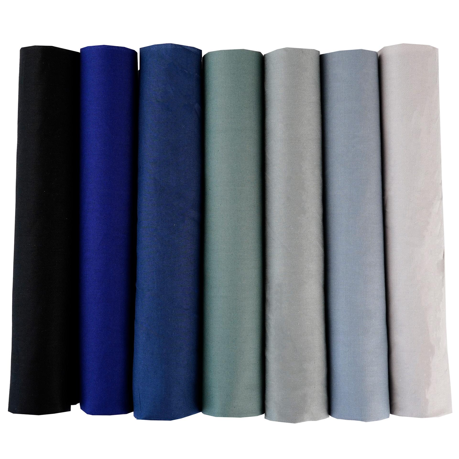 藏青灰色纯色斜纹拼布布组