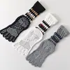 Nuevos calcetines de yoga para mujer, con agarres de silicona antideslizantes, diseño de cinco dedos, longitud hasta la pantorrilla, adecuados para ejercicio en interiores y Pilates profesional