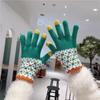 Guantes cálidos de muñeco de nieve navideños para mujer, otoño e invierno, bonitos guantes de felpa resistentes al frío para estudiantes, ciclismo, pantalla táctil para hombre.