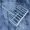 Carretilla de mano carrito de mano tirando de mercancías carretilla de mano transportador carro de tubo cuadrado del trabajador remolque portátil plegable resistente para objetos pesados