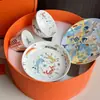 Novo Conjunto de Cerâmica Infantil Presente Castelo de Unicórnio Série Parque de Diversões Tigela Prato Copo de Água Louça Conjunto de Quatro Peças