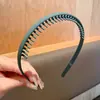 Faixa de Cabelo Preta Fosca com Dentes Antiderrapantes para Segurar Cabelos Quebrados, Faixa para Aplicar Máscaras Faciais, Lavar o Rosto, Grampo de Cabelo Masculino, Acessório de Cabelo