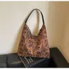 Bolsa casual de grande capacidade com estampa de leopardo, novo estilo 2026, bolsa de ombro feminina para o trabalho, bolsa transversal, bolsa tote para estudantes universitários saindo