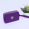 Bolso de Mano de Tela para Mujer Cremallera de Tres Capas Billetera para Monedas Bolso de Mano Largo para Mujer Bolso para Teléfono Móvil de Pantalla Grande Bolso de Compras para Llaves Mamá