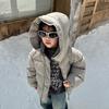 Ropa Infantil Chaqueta de plumón Gruesa para Niños Modelo Nuevo Invierno 2025 Abrigo con Capucha para Niños Ropa de Plumón de Pato Blanco para Niños Grandes Otoño e Invierno