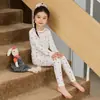 Novo Conjunto de Roupa Infantil Outonal Antibacteriano 10A, Conjunto de Roupa Íntima de Algodão Puro Classe A, Roupa de Casa Quente Sem Costura para Crianças Maiores, Meninas