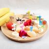 Desenho Animado Japonês Sinal de Fruta Garfo Criativo para Comida Infantil Garfo para Bolo Garfo de Sobremesa de Animal Fofo Garfo de Fruta de Plástico