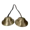 Instrumento de Percusión de Campana Hecho a Mano Nepalí Cobre Ding Xia Campana Grande y Pequeña Adornos Retro Béisbol Recto
