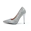 Comércio Exterior Moda Europeia e Americana Salto Alto Agulha Bico Fino para Mulheres 2026 Novo Estilo Elegante Estilo Socialite Moda Salto Ultra-Alto Sapatos de Salto